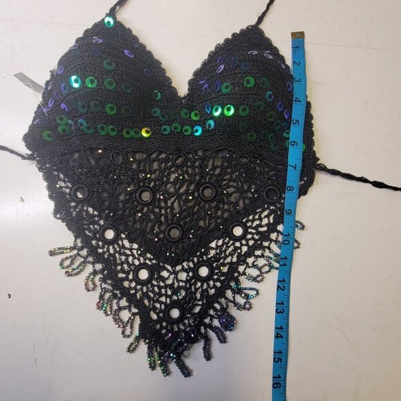 Crop Top Sequin Top, Halter Top Tank Top - NEW - Picture 7 of 12